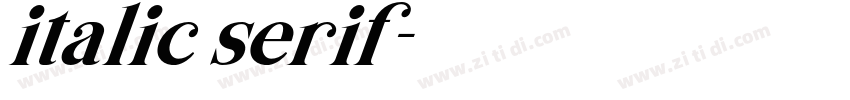 italic serif字体转换 italic serif字体转换